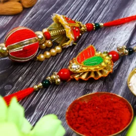 🕌 Rajasthani Bhai Bhabhi Rakhi Gift Set – Designer Combo 2 | Handcrafted & Elegant