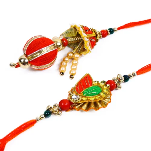 🕌 Rajasthani Bhai Bhabhi Rakhi Gift Set – Designer Combo 2 | Handcrafted & Elegant - Image 4