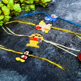 🧒 Cartoon & Character Kids Rakhi Set – Pack of 4 | Fun & Safe for Children