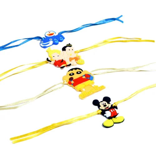 🧒 Cartoon & Character Kids Rakhi Set – Pack of 4 | Fun & Safe for Children - Image 3