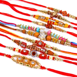 Premium Men’s Designer Rakhi Combo – Pack of 10 | Handcrafted Festive Rakhis