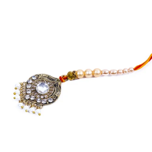✨ Heavy Beaded Lumba Rakhi for Bhabhi | Luxurious & Ethnic Rakhi - Image 2