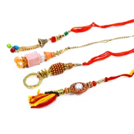 ✨ Minimal Beaded Lumba Rakhi – Elegant & Lightweight Design