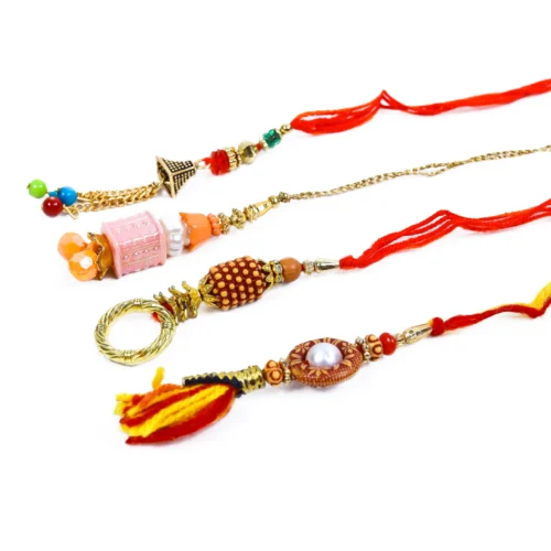 ✨ Minimal Beaded Lumba Rakhi – Elegant & Lightweight Design - Image 2