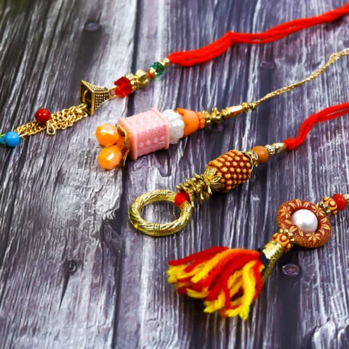 ✨ Heavy Beaded Lumba Rakhi for Bhabhi | Luxurious & Ethnic Rakhi - Image 5